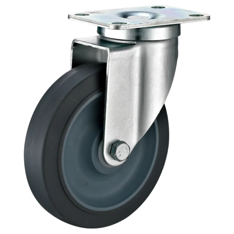 Medium-duty TPR swivel caster